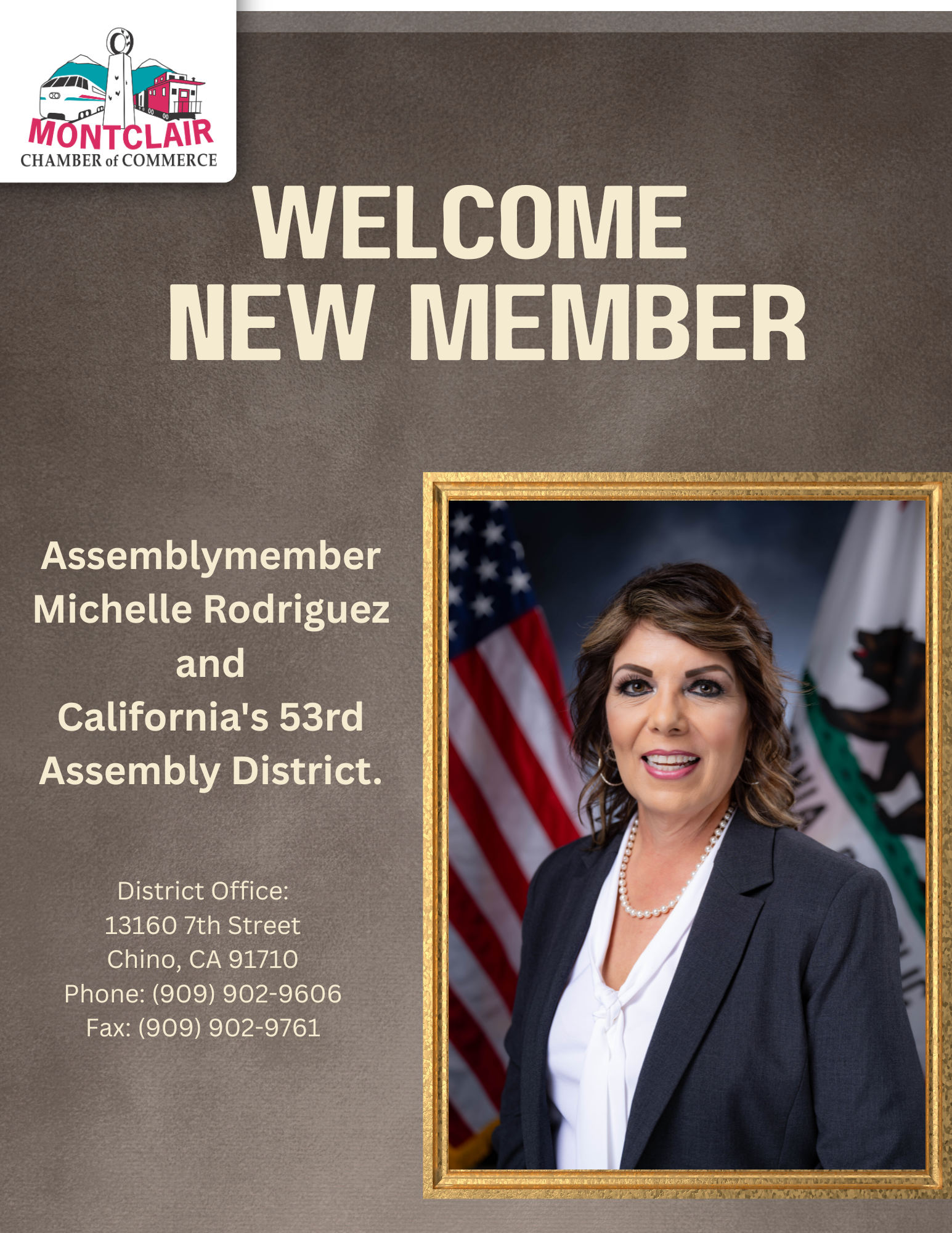 Welcome New Member: Assemblymember Michelle Rodriguez