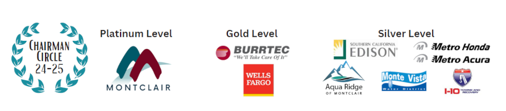 Chairman's Circle 2023 - 2024: City of Montclair, I-10 Towing and Recovery, Monte Vista Water District, Great Metro Autogroup, Burrtec Waste Industries