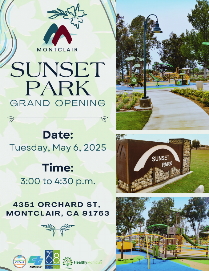 Sunset Park Grand Opening, 4351 Orchard St in Montclair
